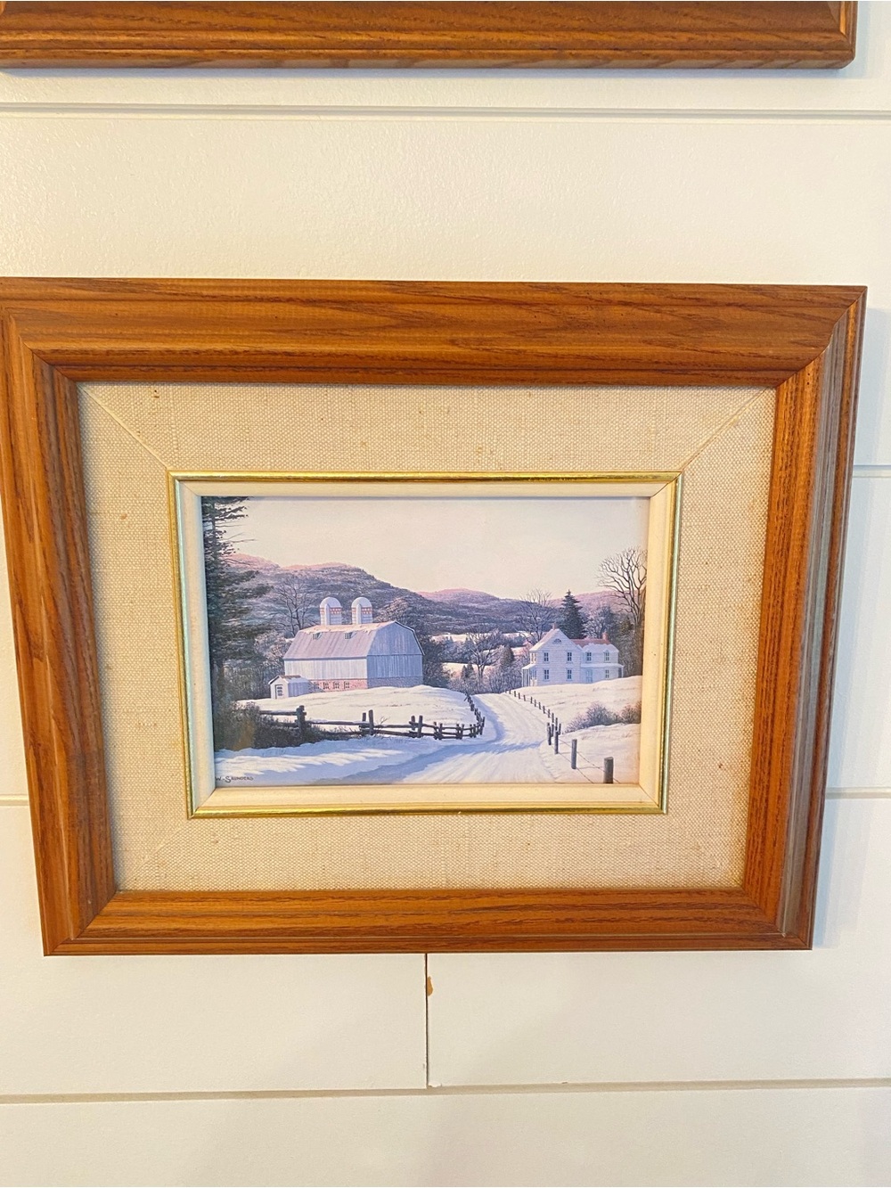 Vintage Set Of 2 Original Artwork By William J. Sanders Rural Quebec Farmlands - Picture 3 of 15